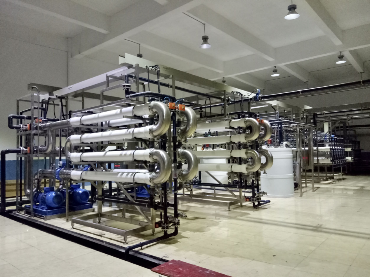 425 m3/d landfill leachate external cross-flow tubular MBR system