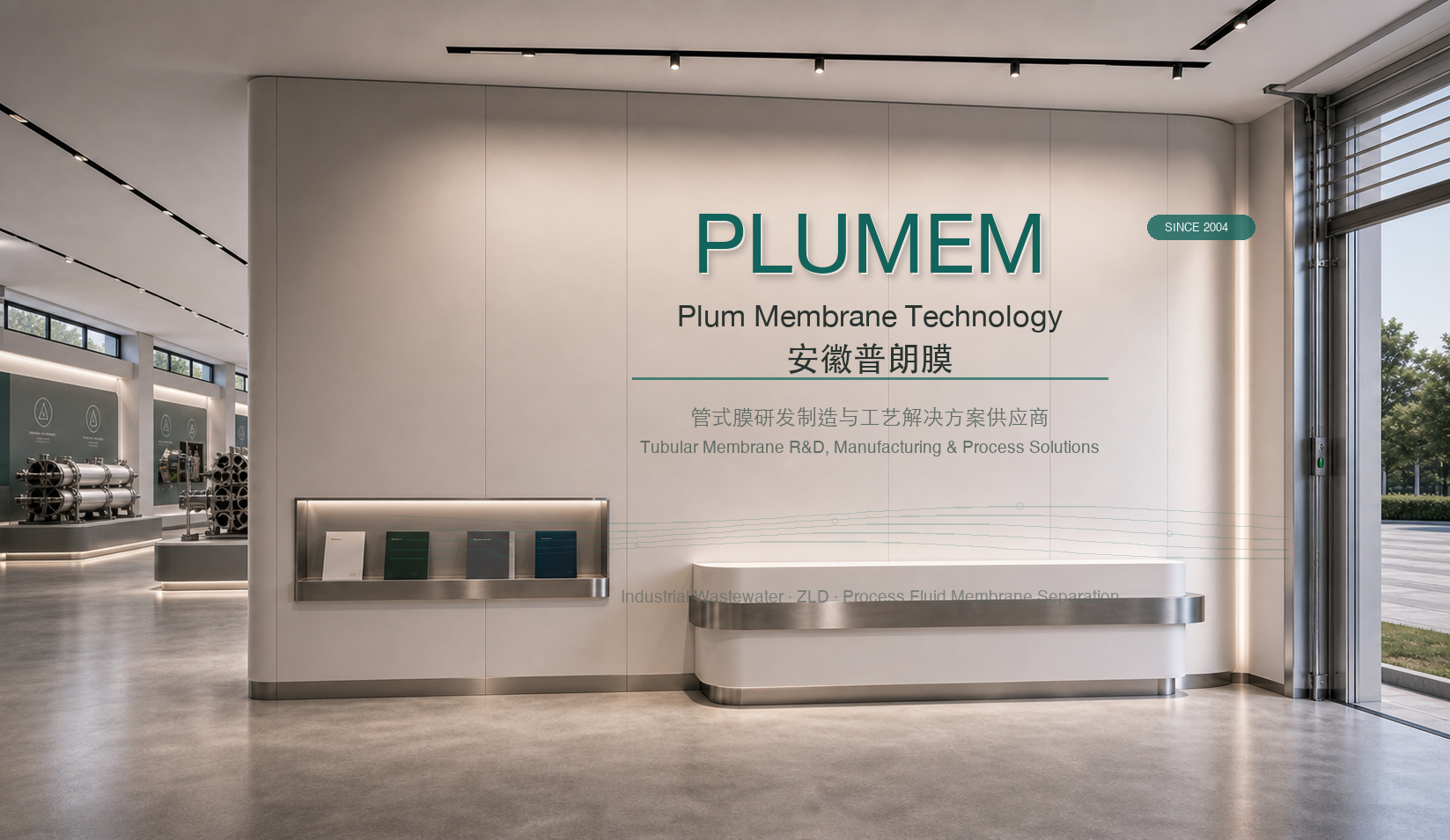 Plum Membrane Technology brand and membrane-separation business display