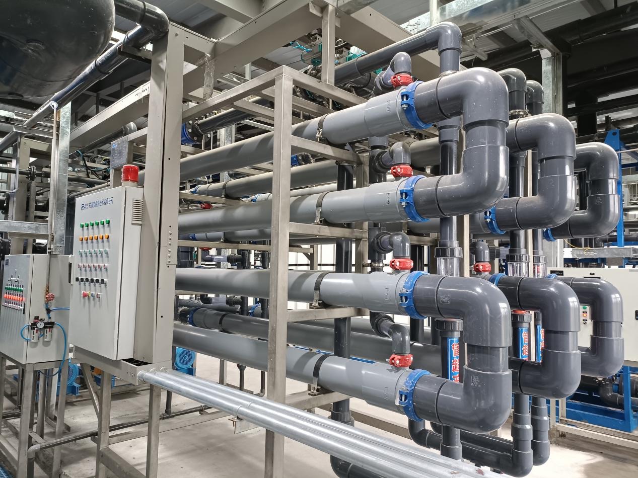 Installed membrane system for industrial wastewater reuse and ZLD