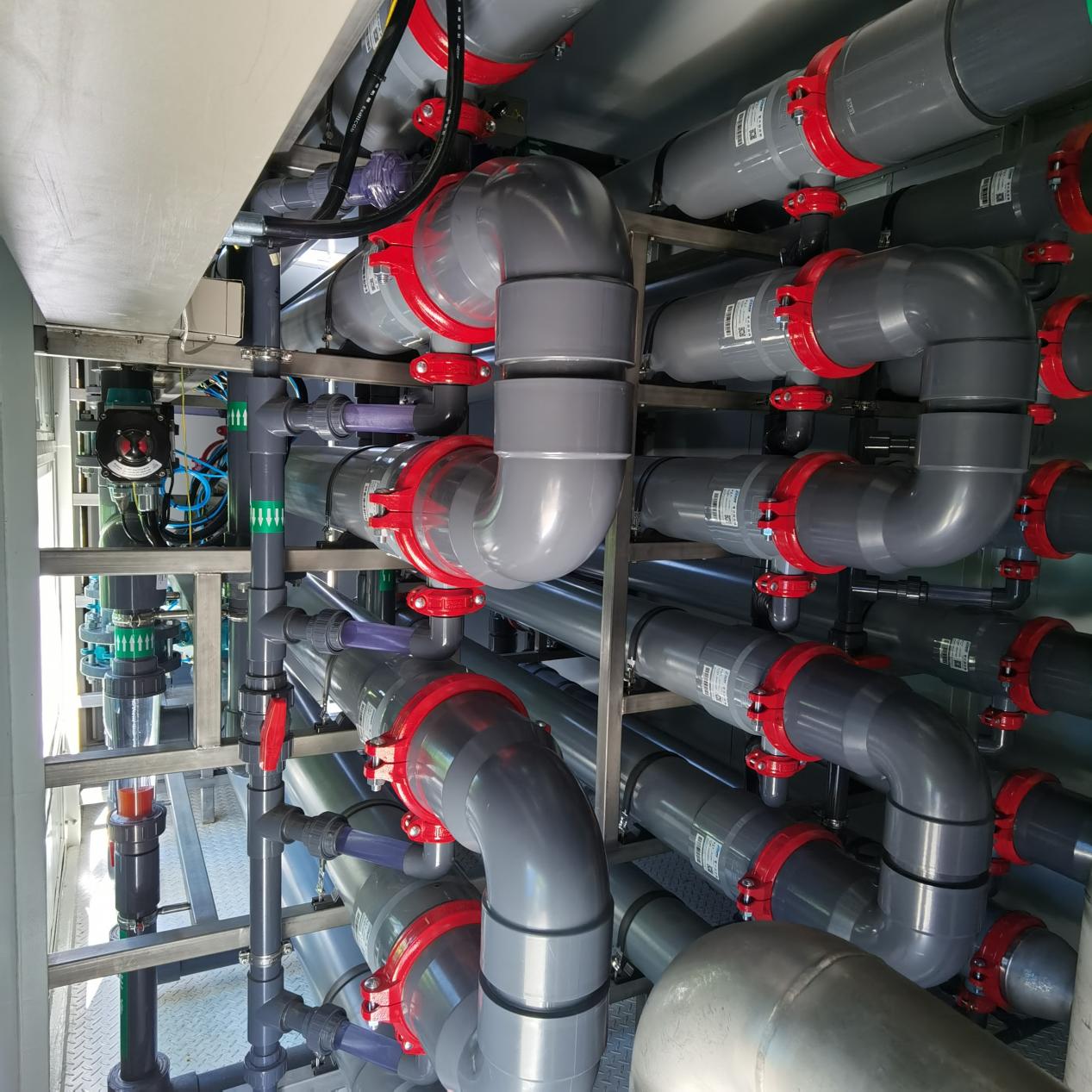 Installed DAF and PEK tubular membrane system for produced water at an anonymous Shaanxi oilfield